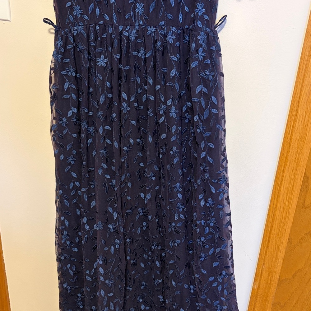 Baltic Born Navy Blue Floral Lace Maxi Dress - Picture 7 of 8
